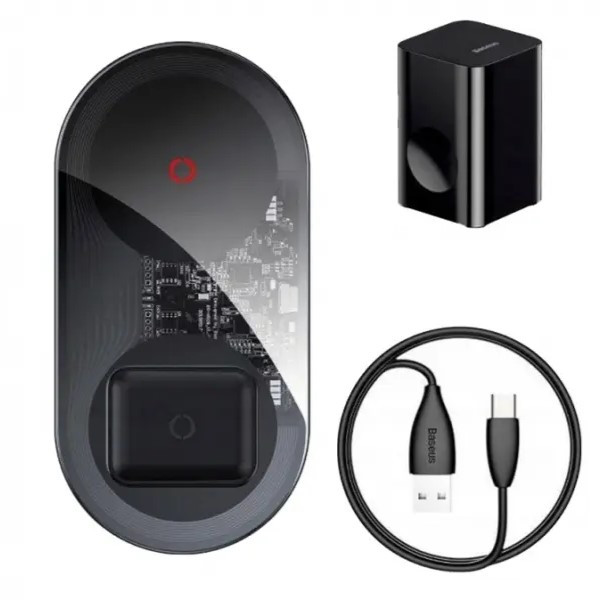شارژر وایرلس گوشی و ایرپاد بیسوس مدل Baseus Simple BS-W508 Turbo Edition توان 20 وات