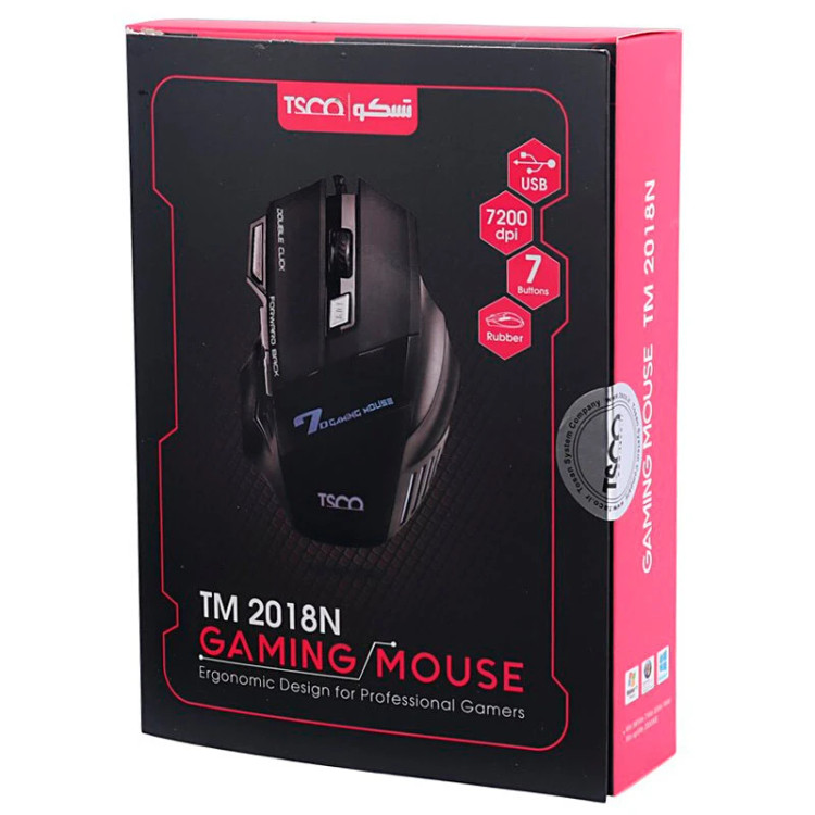 ماوس سیم دار گیمینگ تسکو مدل TSCO TM 2018N