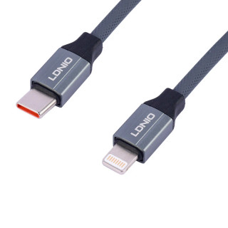 کابل شارژ تایپ سی به لایتنینگ ۳۰ وات الدینیو مدل LDNIO LC441i طول ۱ متر
